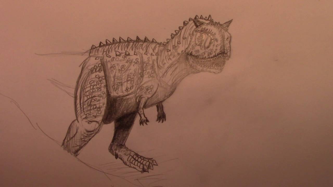 How to Draw Carnotaurus Step by Step. - YouTube