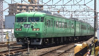 【4K】JR山陽本線　団体列車117系電車　ｷﾄT1編成　倉敷駅到着