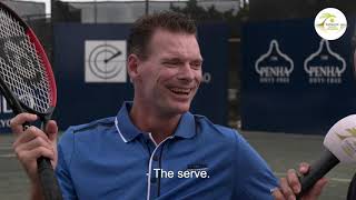 Henri Leconte meets Sjeng Schalken - Curaçao Tennis Legends 2019