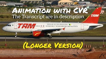 TAM Linhas Aéreas Flight 3054 Crash || Animation with CVR. (Subtitles/CC On)