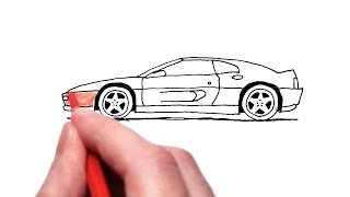 Как нарисовать спорткар Ferrari F355 поэтапно / How to draw Ferrari F355 #sportscar step by step