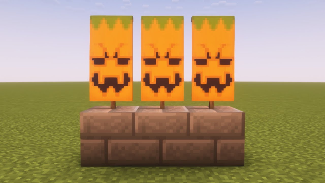 How To Make A Jack O Lantern Banner In Minecraft - YouTube