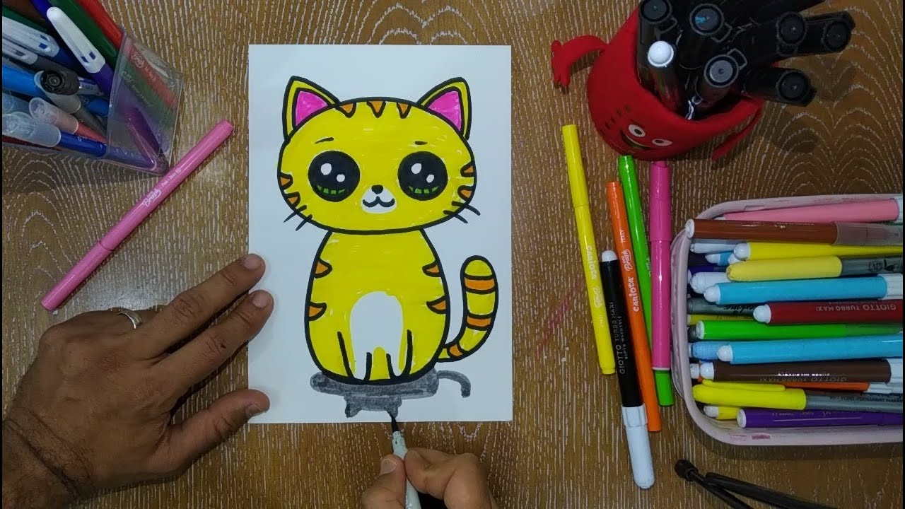 Gorselsanatlar Dersi Kolay Kedicizimi Youtube Kedi Gorsel Sanatlar Drawing