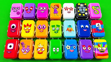 Surprising Numberblocks Slime Toys! Looking For Mini Suitcases Clay Coloring, ASMR