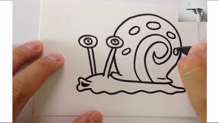 How to Draw Gary the Snail | SpongeBob SquarePants