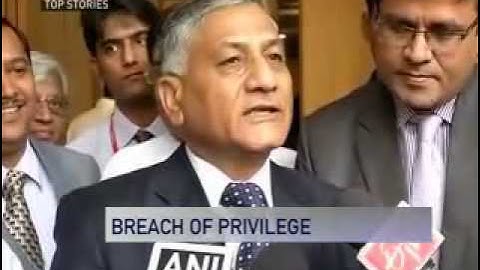 SC to hear today Breach of privilege motion against General VK Singh + other top stories