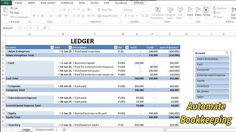 How to Automate Accounting Bookkeeping, Ledgers & General Journal in MS Excel l Learn Accounting