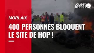 Le site de Hop ! bloqué à Morlaix par des salariés, élus et citoyens