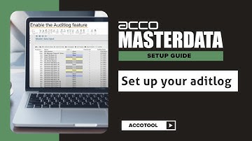 Set up your accoMASTERDATA auditlog