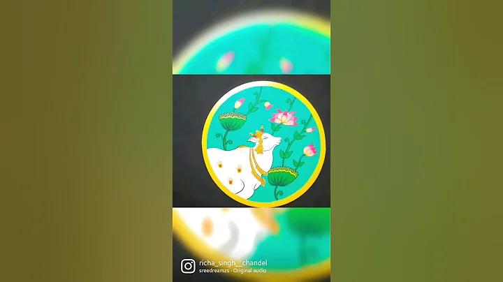 cow pichwai painting😍 cow painting #shorts #art #viralshort  #youtubeshorts @RichaSinghChandel