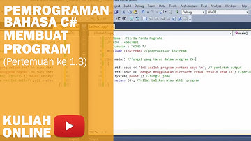 Tutorial Pemrograman C++ Membuat Program Input Output (#1.3) : Kuliah Online