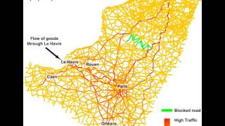 Simulation of a Logistic System: Traffic Evolution in a Dynamic Network Profile