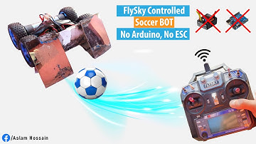 Robo Soccer Bot using FlySky FS-i6 Transmitter and BTS7960 Motor Driver