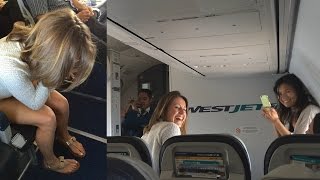 WestJet Flight Attendant Surprises Bride-To-Be WestJet Flight Attendant Surprises Bride-To-Be