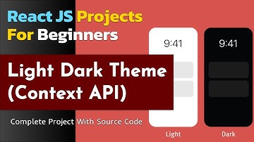Light Dark Theme with Context API Reactjs Projects for beginners | react tutorials | reactjs project