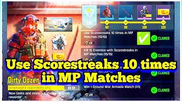 Call Of Duty Mobile Use Scorestreaks 10 times in MP Matches Task Complete
