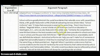 Argument Organization