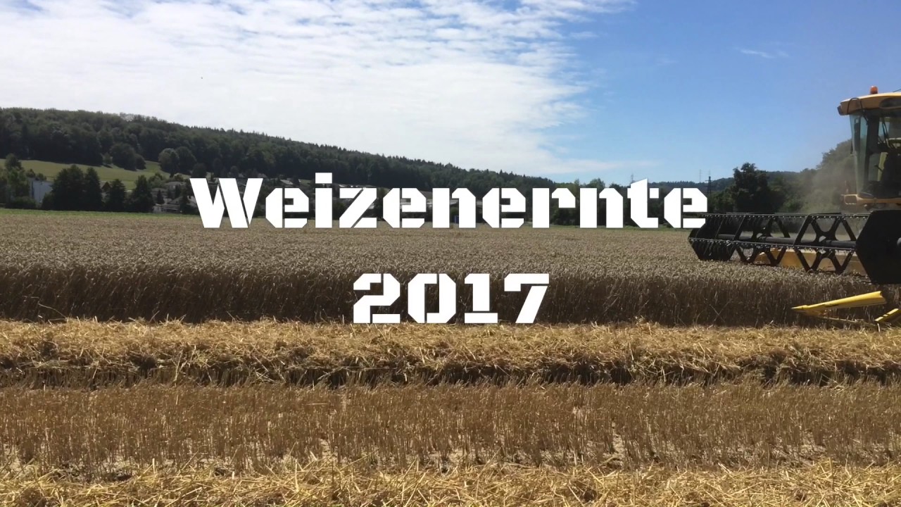 Weizenernte 2017 in der Schweiz - YouTube