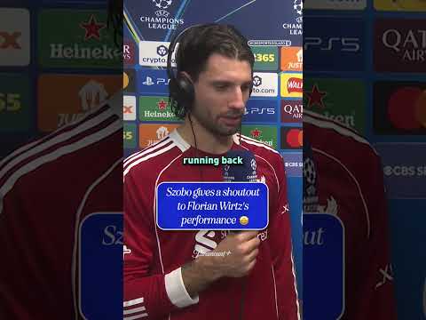 Dominik Szoboszlai praises Liverpool teammate Florian Wirtz‘s performance against Real Madrid ✨