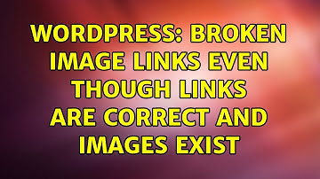 Wordpress: Broken image links even though links are correct and images exist