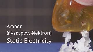 Static electricity experiment with amber