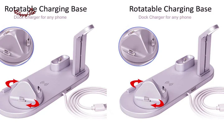 4 IN 1 Multifunction Qi Fast Wireless Charger Charging Dock for iPhone/Micro-USB/Type-C Fast Chargin