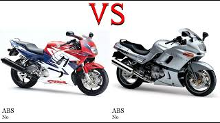 Honda CBR 600 F PC35 vs Kawasaki ZZR 600 Test specification comparison