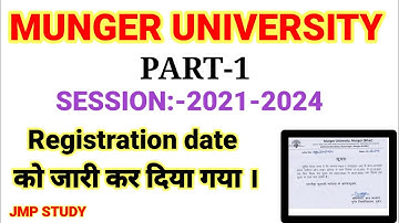 munger university part-1 Online Registration | 2021-2024 | Abhishek