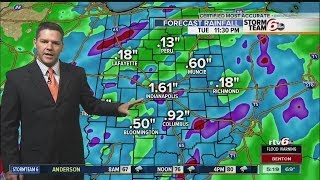 Thunderstorms, localized flooding likely throughout Tuesday