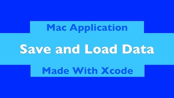 [Xcode Mac] Save and Load Data