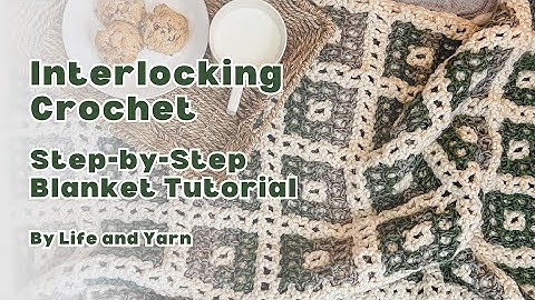How to Make a Chunky Checkered Interlocking Crochet Blanket Step by Step Tutorial