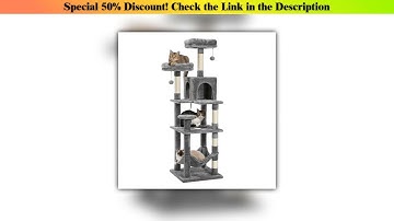 Top Multi-Level Cat Tree with Scratching Posts, Cozy Hammock, Plush Cat Tower for Indoor, Cat Condo