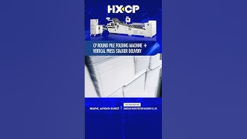 #HXCP CP Round Pile Folding Machine with Vertical Press Stacker Delivery