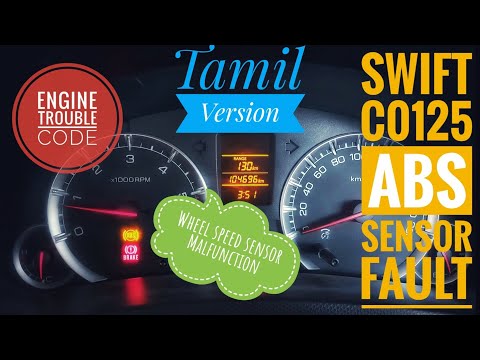 [Tamil] Swift - C1025 ABS wheel speed sensor malfunction| ABS error code.