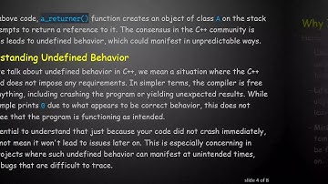 Understanding the Pitfalls of Returning References in C+ + : A Deep Dive into Undefined Behavior
