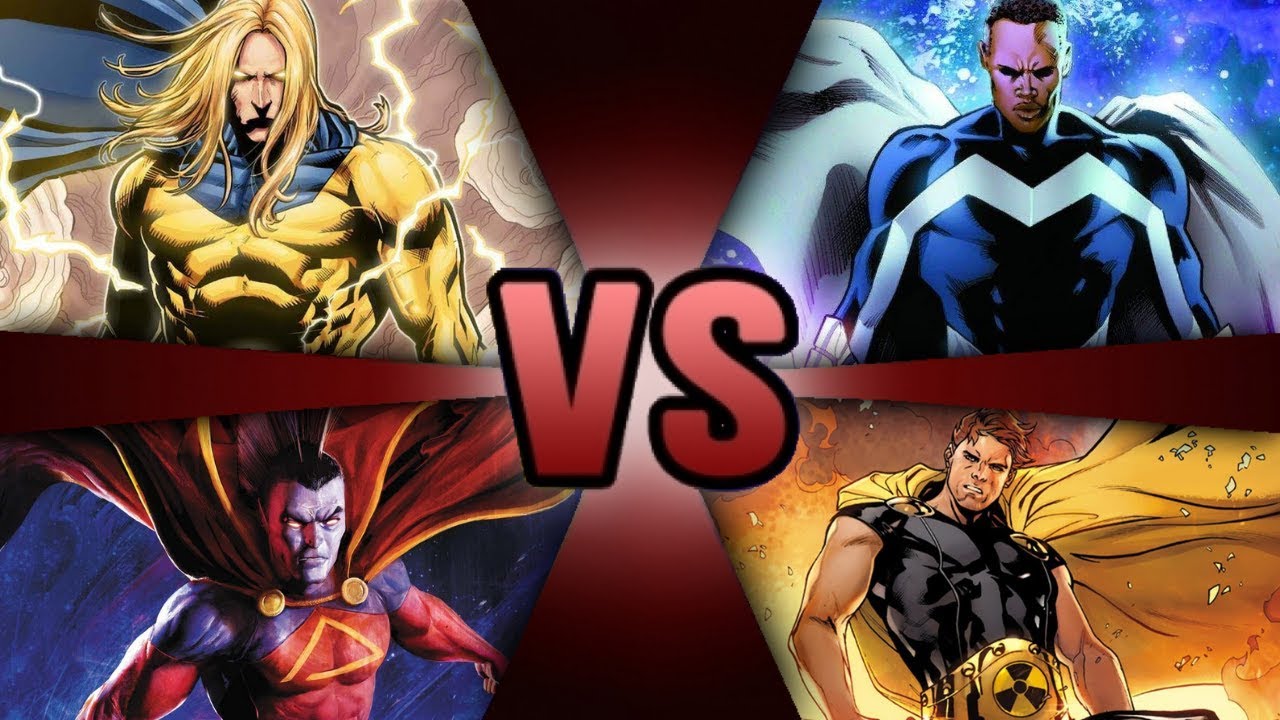 sentry, sentry marvel, blue marvel, gladiator marvel, hyperion, sentry vs b...