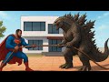 Godzilla vs Superman EPIC Battle in Indian Bike Driving 3D