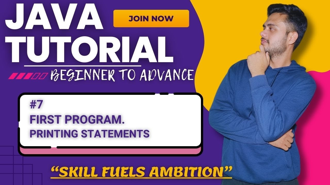 #7 FIRST PROGRAM | PRINTING STATEMENT| JAVA TUTORIAL | @1LiveEngineer # ...