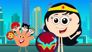 Emoji Finger Family With  Superhero Twist I Nursery Rhymes For Children I Superamigo Kids Songs