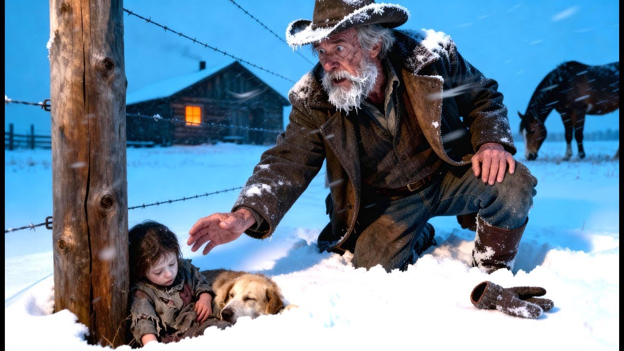 Une fillette et son chiot perdus dans la neige — Le rancher a tout risqué pour les sauver.