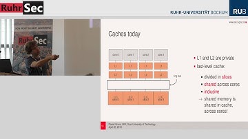 RuhrSec 2016: "Cache Side-Channel Attacks and the case of Rowhammer", Daniel Gruss