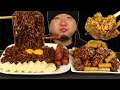 ASMR/咀嚼音/手作りハニーチキン、トッポギ、チャジャン麺、ウインナー、漬物を食べる音/揚げ物/Fried food/Eating sound/韓国/MUKBANG/人気/おすすめ/宇宙一イイ音♪