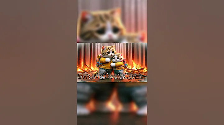Watch the video about Cat and Dad encounter a Forest Fire😿🔥 revenge cats #bear #memes #funny #cat #ai #cute #shorts