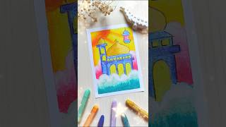 Menggambar Masjid #shorts #tutorialmenggambar  #ramadan  #ramadanmubarak