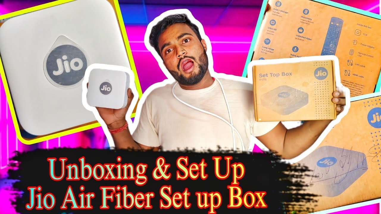 Jio Router Set Top Box Jio Set Top Box Unboxing & Full Setup | Jio Fiber WiFi TV Connection ...