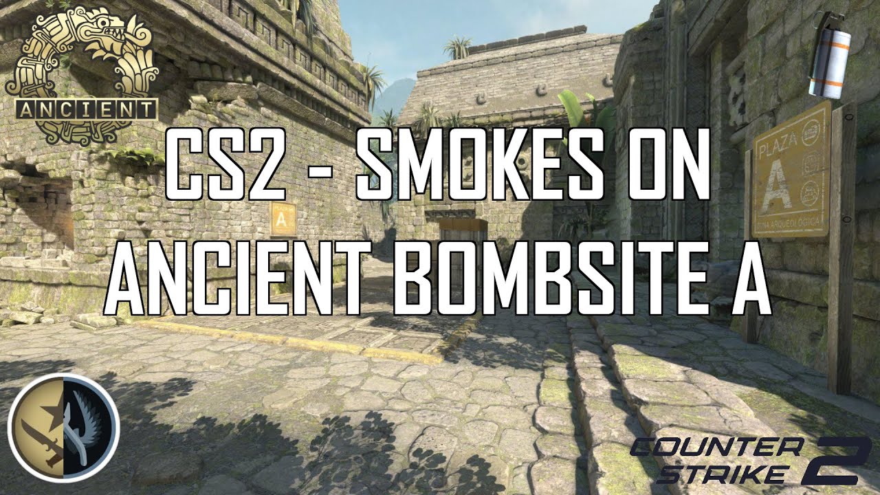 SMOKES ON ANCIENT BOMBSITE A IN CS2