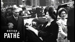 Royal Family At Harvest Festival In Westminster Abbey  (1948)
