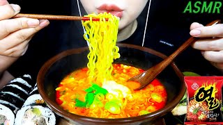 열라면 참치김밥 리얼사운드 먹방 Spicy noodles mukbang Tuna Kimbab EATING SOUNDS