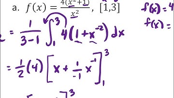 Topic 8.1 Finding the Average Value of a Function on an Interval