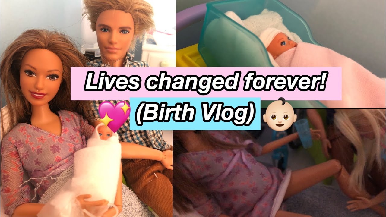 Pregnant Barbie gives birth to her baby 